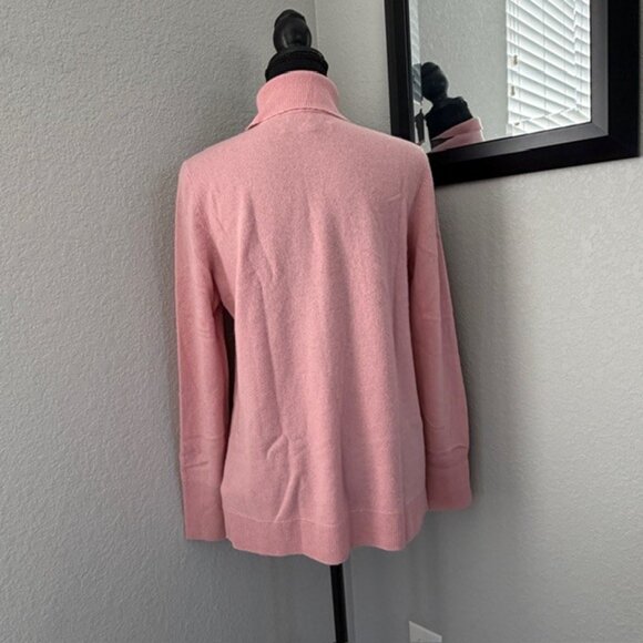 APT 9 Cashmere Pink Turtleneck Sweater Medium - Picture 4 of 11